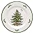 Spode Christmas Tree Melamine Dinner Plate (Set of 4) - 11 Inch Shatterproof Serving Plate for Holiday Meals, Holiday Party - Festive Tableware for Indoor & Outdoor Use, Dishwasher Safe Dinnerware
