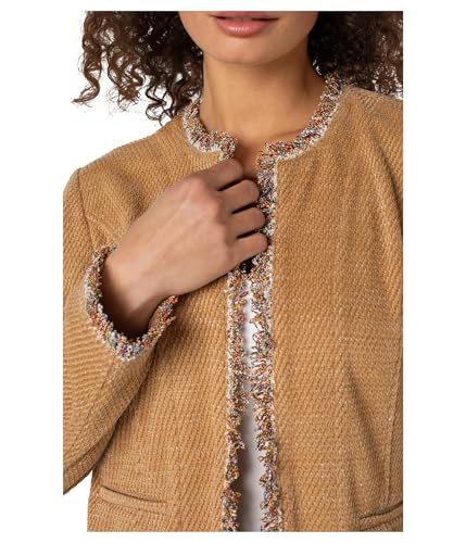 Liverpool Women's Collarless Jacket with Frayed Edges3