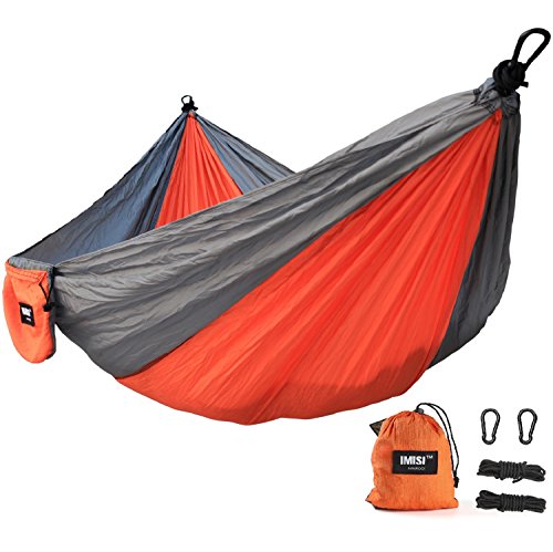 IMISI Hammock Ultra-Light Travel Camping, 450lbs Load Capacity, Breathable, Quick-Drying Portable Parachute Nylon Fabric Hammock Set, Multifunctional Outdoor Indoor Garden Hiking Beach (Orange) IMISI Hammock Ultra-Light Travel Camping, 450lbs Load Capacity, Breathable, Quick-Drying Portable Parachute Nylon Fabric Hammock Set, Multifunctional Outdoor Indoor Garden Hiking Beach (Orange)