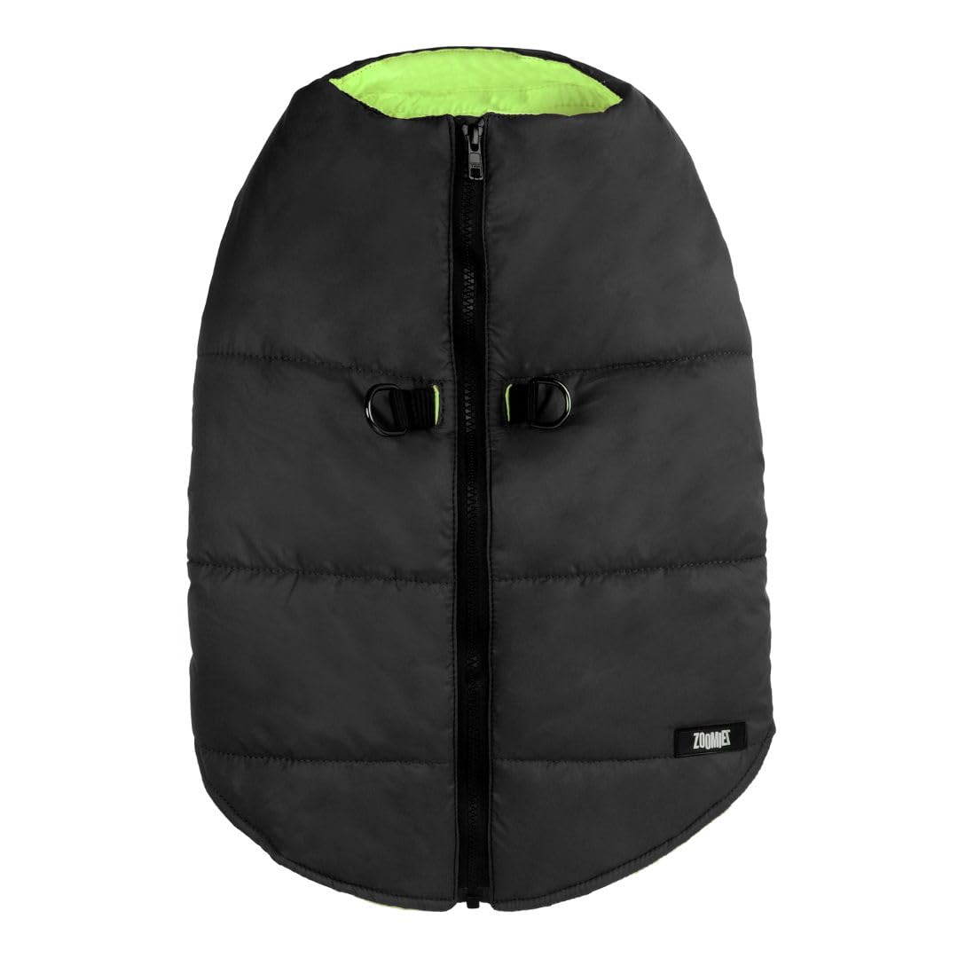 Zoomiez Ultimate Winter Dog Jacket with Built in Harness & Leash Attachment, Windproof & Water Resistant for Small, Medium, Large Dogs - Black/Neon (M) (B0CPSWKZ4Y) Amazon Price History, Amazon Price Tracker