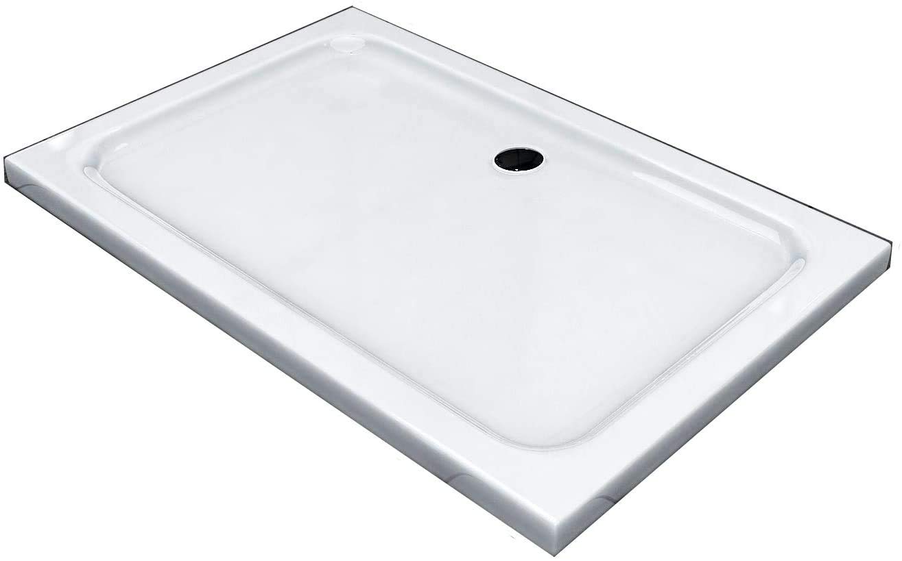 Shop [Typ-DT] brodzik prysznicowy brodzik akrylowy brodzik sanitarny brodzik prysznicowy 5 cm płaski wariacja (100 x 80 cm z odpływem)