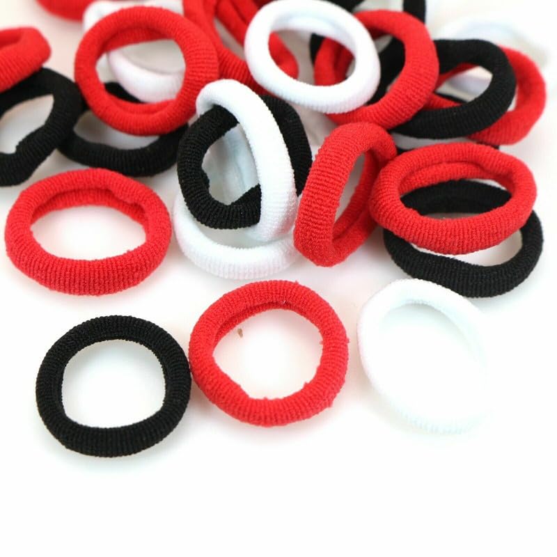 LMT 100Pcs Mini Hair Ties for Toddler Girls, Tiny Baby Girls Infant Kids Hair Bands Ponytail Holders No Damage (Red+White+Black) (B0CVQYDZPM) Amazon Price History, Amazon Price Tracker