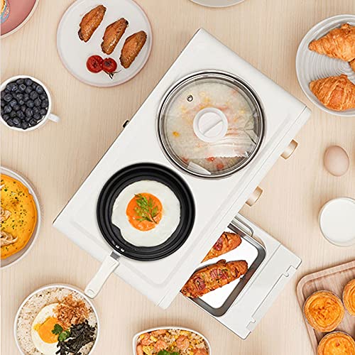 QINGGANGLING999 Brotbackautomaten Brotmaschine Haushaltsscheibe Multifunktionsmaschine Toaster Gebratenes Dämpfen und… – Bild 6