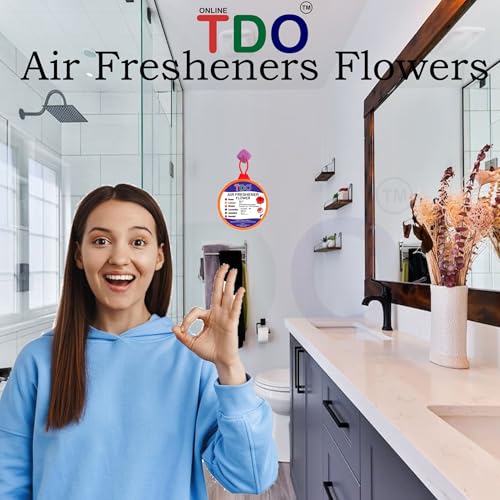 Image of TDO Toilet Bathroom Air Freshener Flowers block Rose, Jasmine,Lemon, Mogra,Sandal, Lavender Fragrances Pantry, Bathroom, Toilet, Wardrobe, wash Basin Pack Of 12 Each 60 Gram