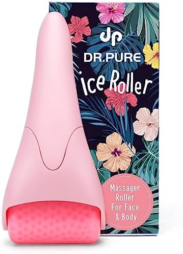 Dr. Pure Ice Roller for Face Massage to Reduce Puffiness Tighten Skin, Face Icing Cold Massager Cooling Facial Eye Roller, Women Gifts Skin Care Tool