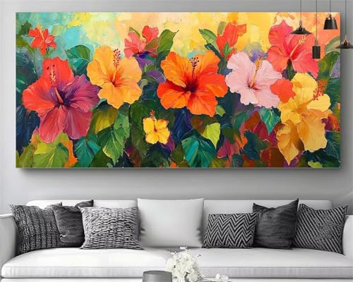 Diamond painting fleur 60x180cm broderie kit complet mosaïque grand format