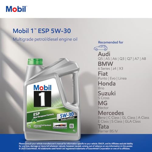 Image of Mobil 1 ESP 5W-30 Fully Synthetic Motor Oil (4L)