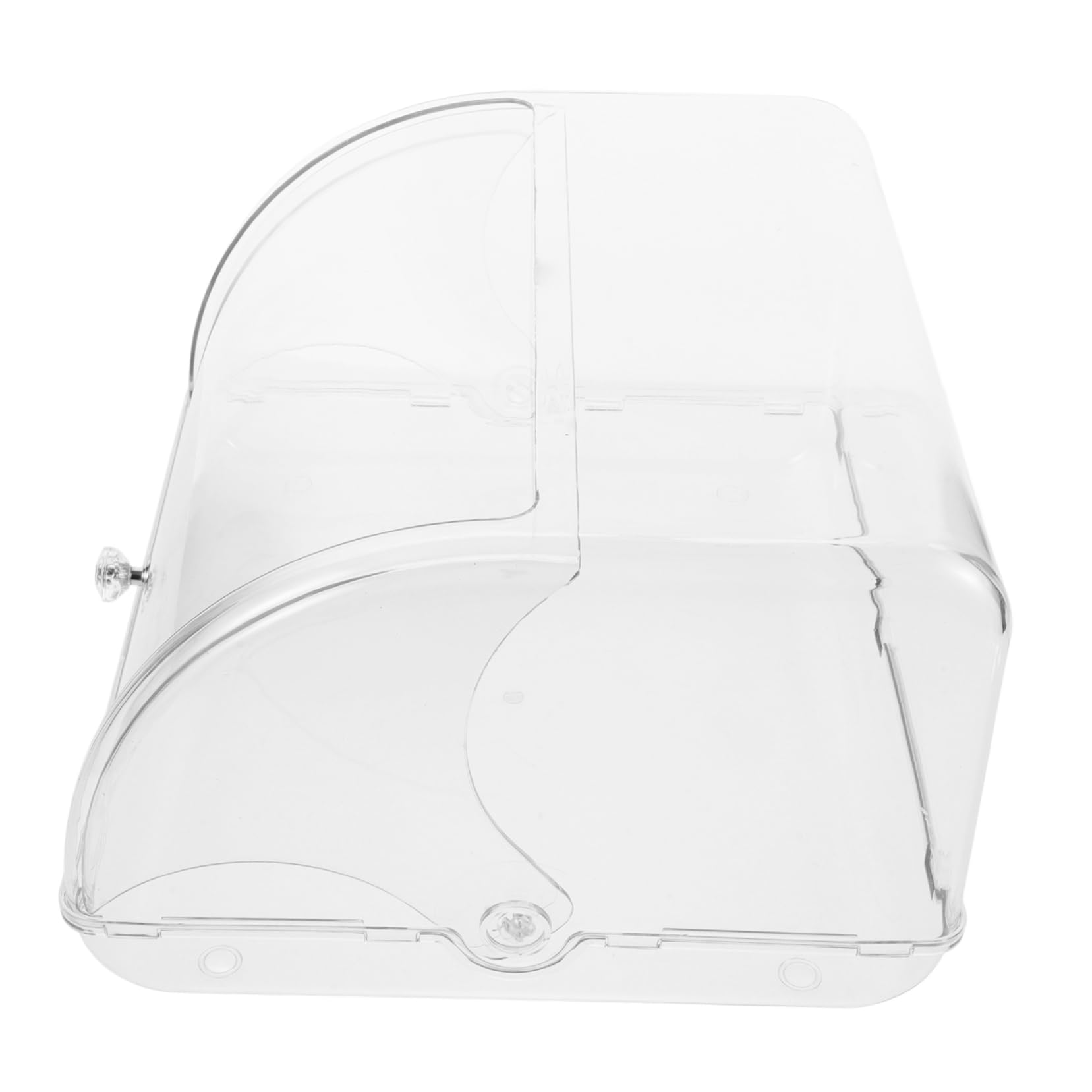 Caja para Pan de Plástico con Tapa Enrollable Transparente Contenedor para Almacenar Pan y Productos de Panadería Preserva y Organiza Bollería Encimera