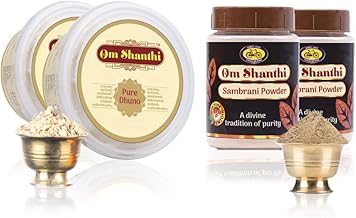 Om Shanthi POOJA MADE PURE Cycle Pure Sambrani Powder Original & Pure Dhuno Dhoop, 100 Gm (Pack of 4), Ideal for Daily Puja, Festive Occasions & Special Ceremonies, Sambrani/Loban Powder for Pooja