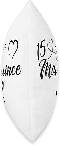 Miniatura 2 de Quinceanera 15th Birthday Apparel Quinceanera Mis - Almohada de 15 años para cumpleaños de 15 años, 18 x 18 pulgadas, multicolor
