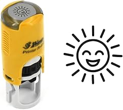 Smiling Sun Stamp | 11 mm | Loyalty Card Stamp | Sun Smiley Ink Stamp