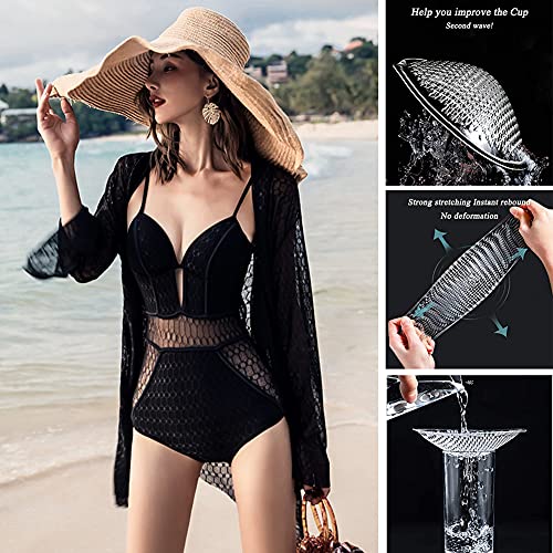 VASANA Wiederverwendbare perforierte BH-Silikon-Brusteinsätze, atmungsaktive Silikon-BH-Einsätze, Brustvergrößerung für Damen, Frauen, Mädchen, Badeanzüge & Bikini, Körbchengröße erhöhen