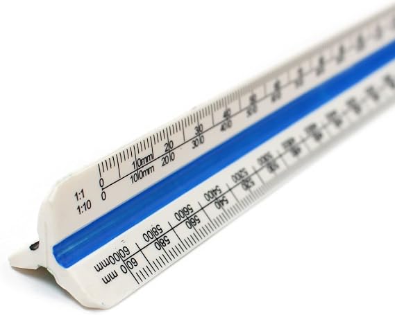 Artway 2302722 Plastic Triangular Scale Rule,Single, white