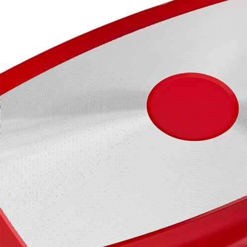 Relaxdays Asador de Horno con Tapa 5 L, Rustidera, Olla Antiadherente, con Botón de Aroma, Placa Eléctrica y Gas, Rojo, Acero Inoxidable, 15 x 39,5 x 22 cm - imagen 8