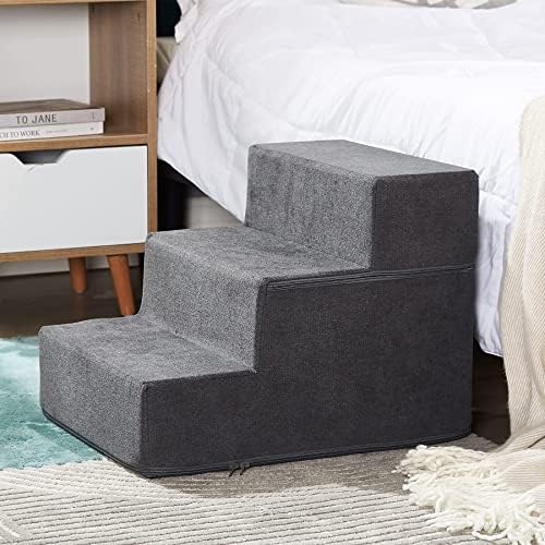 Ulax Furniture Foam Pet Steps Stairs Removable Step for Cats/Dogs Non-Slip Pet Stairs (3-Step)