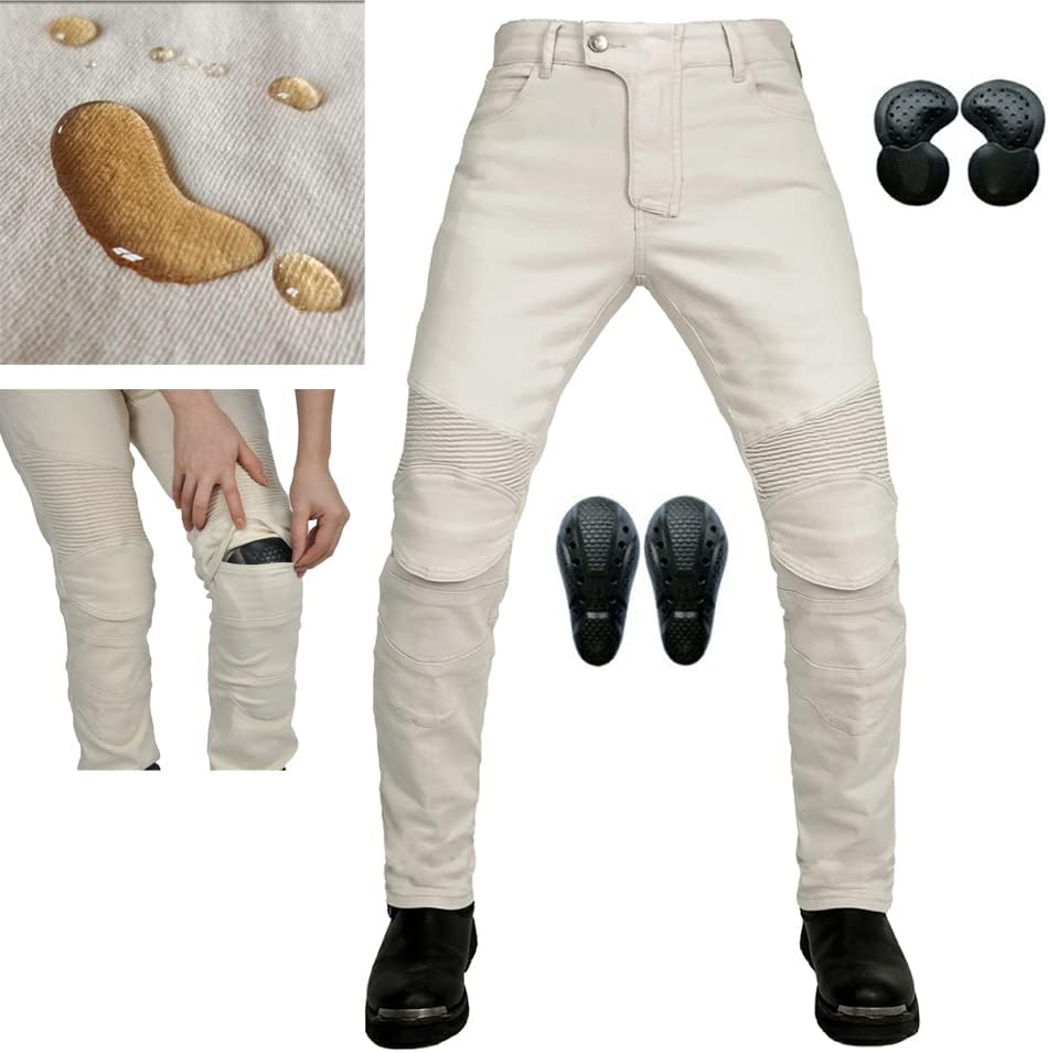 防水 オートバイ ライディング 保護パンツ メンズ モトクロス レーシング ジーンズ 4 X CE アーマー プロテクター