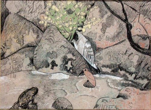 Lienzo Paul Sérusier Paesaggio con un uccello cuadro impresionista de 60x90cm