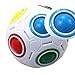 FCBB Fidget Ball,Spherical Magic Cube Rainbow Ball Cube Puzzle Brain Teasers Fidget Educational Toy (White)