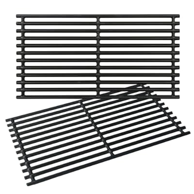 CANDANA Grill Grates 17" x 8 3/4" for Charbroil Commerical TRU Infrared 2 Burner 463675016 463642316 463644220 463632320 G369-0030-W2, 17" Cast Iron Cooking Grate for Nexgrill 720-0864M