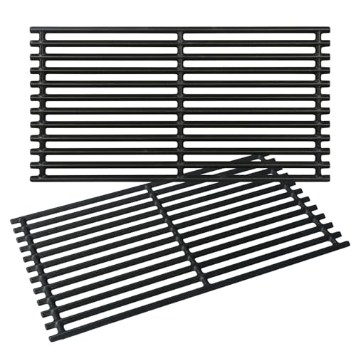 Image of CANDANA Grill Grates 17 inch x 8 3 /4 inch for Charbroil Commerical TRU Infrared 2 Burner 463675016 463642316 463644220 463632320 G369-0030-W2, 17 inch Cast Iron Cooking Grate for Nexgrill 720-0864M