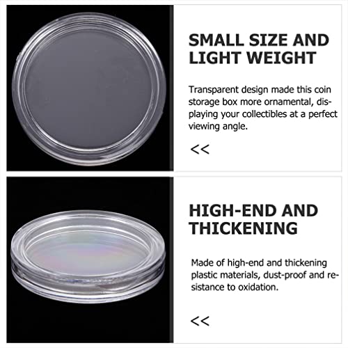 100 cápsulas transparentes para monedas 25mm pack miniatura 4