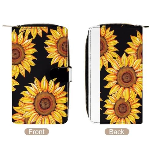 Sunflower Unisex Wallet Cute Elegant Long Slim Card Holder Case Minimalist Coin Purse Clutch Wallets3
