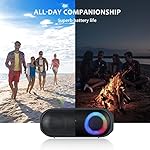 NOTABRICK Bluetooth Speakers with Light, 30W Portable Bluetooth Wireless(100FT Range) Loud Stereo Sound, IPX7 Waterproof Shower Speakers, RGB Multi-Colors Rhythm Lights - Image 5