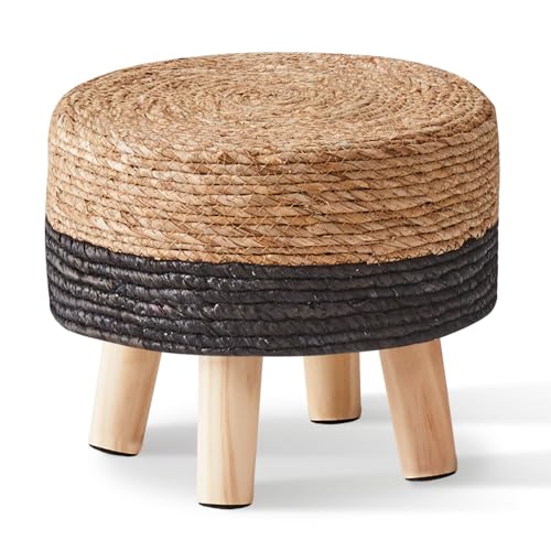 Cpintltr Ottoman Natural Seagrass Footrest Poufs Hand Weave Round...