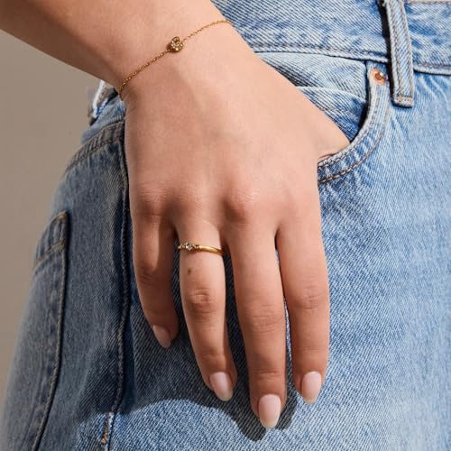 WATERPROOF Gold or Silver Plated Stainless Steel Crystal C Initial Bracelet2