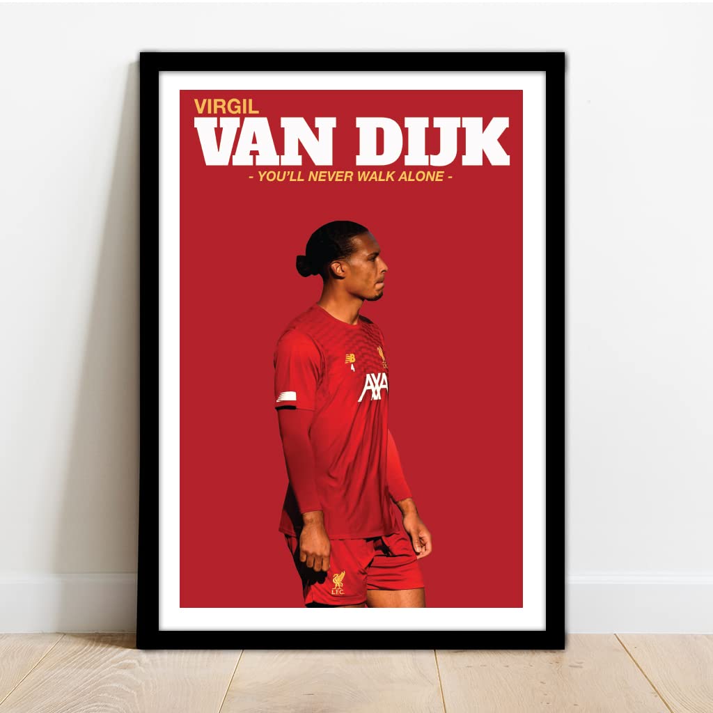 Liverpool - Virgil Van DIJK - Framed Football Print Poster