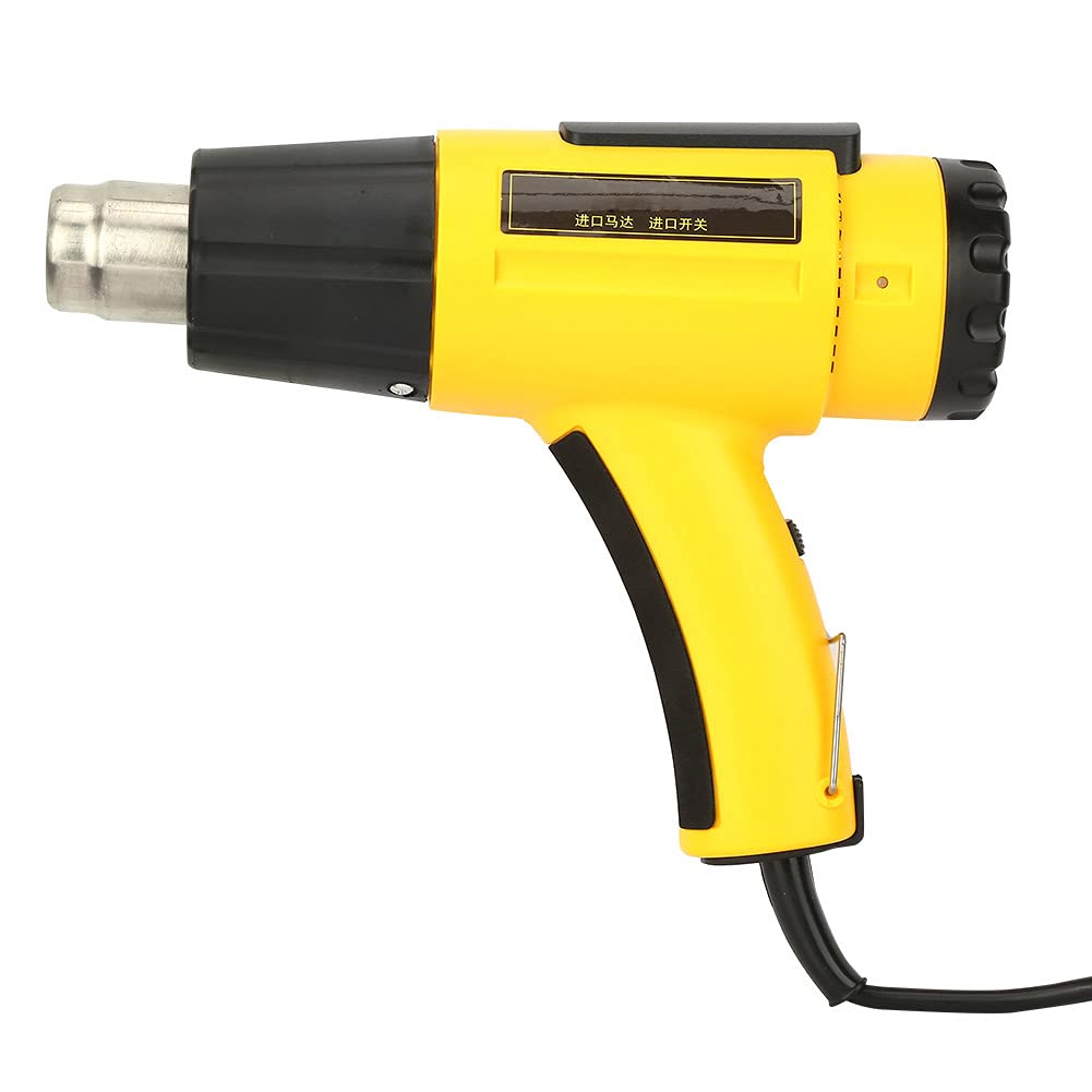 FTVOGUE Pistola de Aire Caliente Electrónica Herramienta de Soldadura de Aire Caliente con Núcleo Calefactor de Cerámica 2000 W Temperatura Dual 50 Hz Liviana para Envoltura Retráctil Decoración