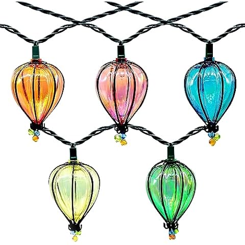 YIGUO String Lights, 11FT Fairy String Lights with 10 Color Bulbs Decorations, Outdoor Tropical Beach Theme Lights Patio String Lights for Party Camping Wedding Decor, UL Listed,Connectable, (2pcs) Cover