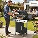 Outsunny Gasgrill 10,5 KW 3+1 Brenner BBQ Grillwagen Edelstahl inkl Seitenbrenner Flaschenöffner Thermometer Gusseisen-Grillrost Warmhalterost Rolle Seitentisch Unterschrank Gas-Grill für Balkon Party