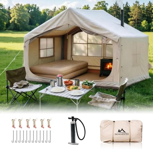 10'x 8' Inflatable Camping Tent,4 Season Blow up Tents for...