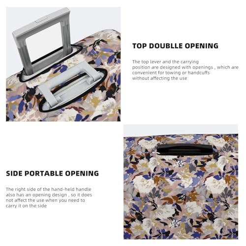 Abstract Flower Floral Knitting Elastic Travel Luggage Covers Dustproof Scratch-Resistant Suitcase Protector Fit 22-24 Inch3