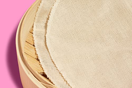 Reishunger-Vaporera-de-bambu-O-20-cm-2-Pisos-para-arroz-Dim-Sum-Verduras-Pescado-y-Carne-Incluye-2-Toallas-de-algodon-para-2-Personas