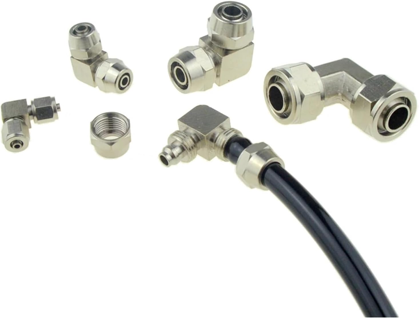 Copper Pneumatic Air Gas Quick Coupling Connector 4 6mm 8mm 10 12mm Hose Tube Fast Joint RO Water Adapter Pipe Fitting Bulkhead(KNPZA,12mm-10mm (a-b))