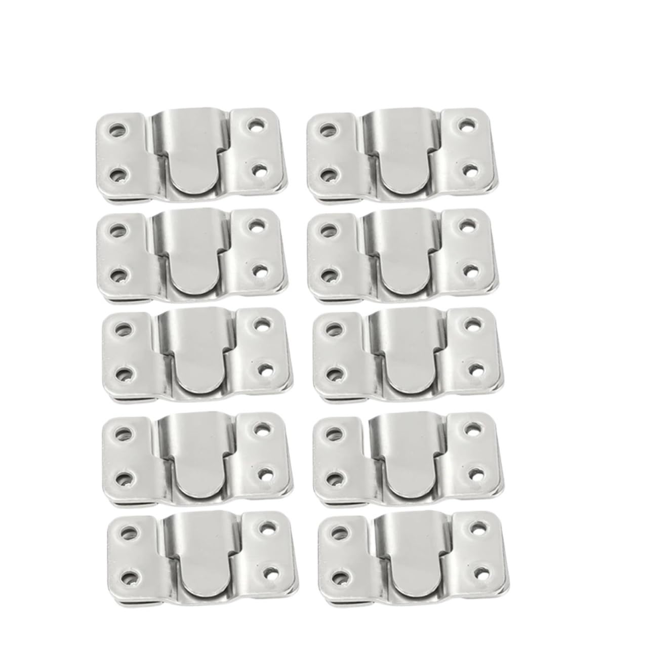 Pfmsaaf L-20Pcs(10Set) Embedded Bracket Insert Picture Frame Hangers Interlock Hanging Buckle Stainless Steel Mirror Flush Mount Bracket Joint Hooks Furniture Connector For Home(L-20Pcs(10Set))