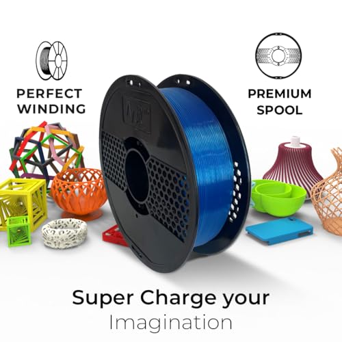 Image of NFIL3D Premium HS PLA+ Clear Blue - 3D Printing Filament | Compatible with All 3D Printers | 1.75mm | 1Kg Gross Weight