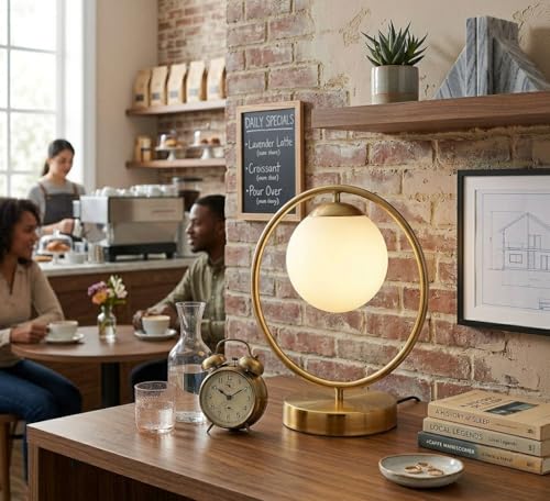Image of Ceramic Finish Ring Decorative Table Lamp for Living Room, Bedroom, Dining Room, Office (Modern) (Bulb Not Included)