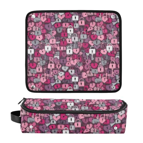 Bolso de Viaje para Herramientas de Cabello Love Lock Hot Hair Tools Organizador Portátil para Plancha, Rizadora y Accesorios con Alfombrilla Resistente al Calor de Gran Capacidad miniatura 3