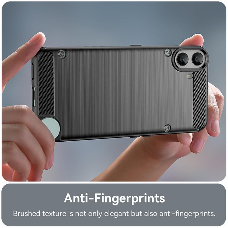 Image of Hybrid Carbon Fiber Back Case for Nothing CMF Phone 1 (Black)