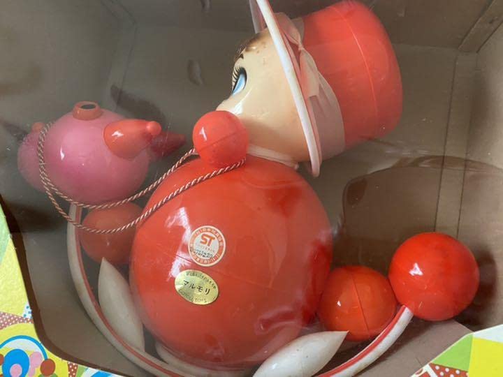 新品 当時物 マルモリ 玩具 おきあがりこぼし ロバシーソー 昭和レトロ