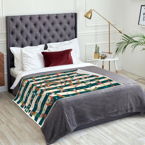 Couverture en forme de lune en peluche douce et élégante pour lit