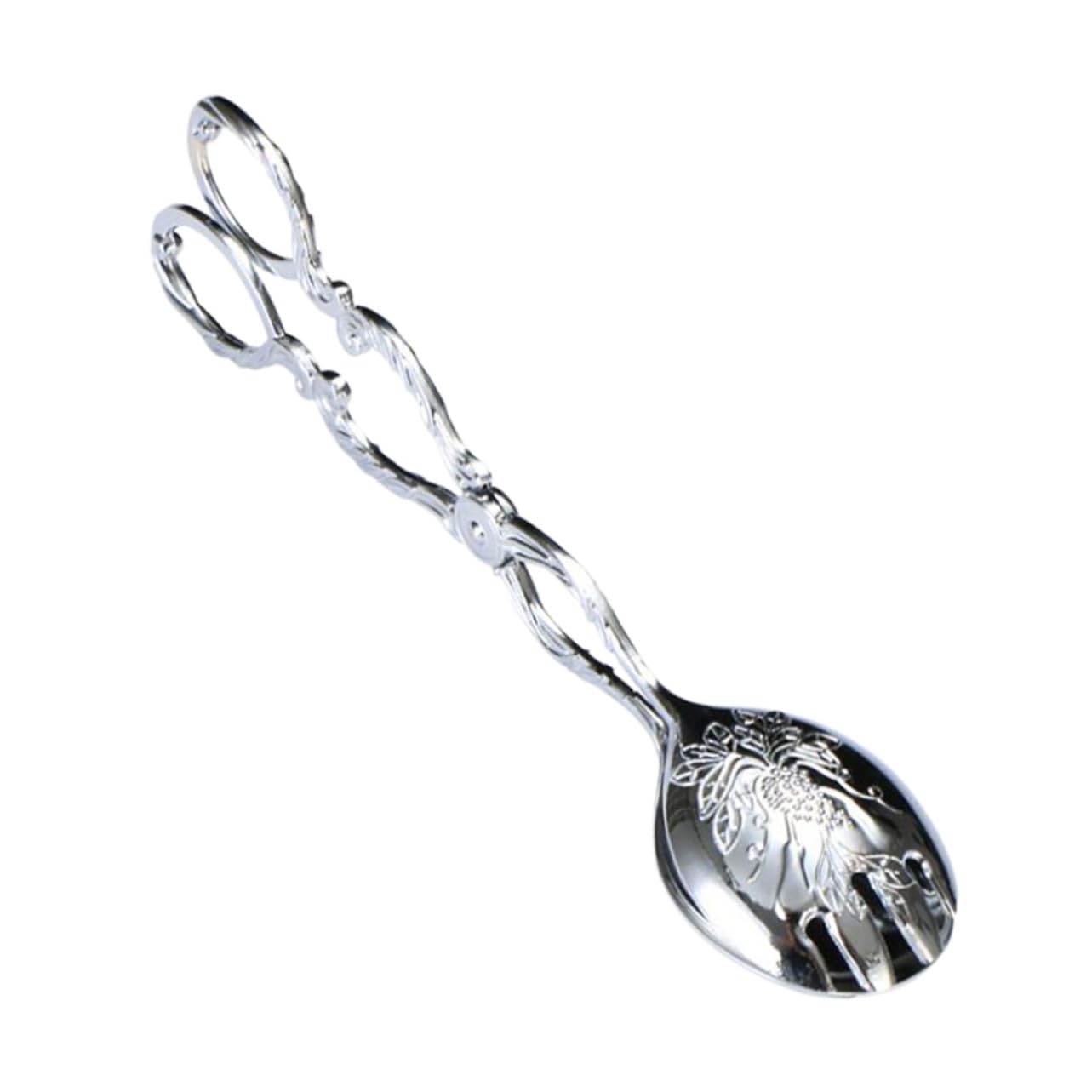 Cabilock 1Pc Stainless Steel Food Clamp Creative Barbecue Tongs for Serving Bread Vegetables and More Comfortable Handle and Design for Kitchen and Outdoor Use