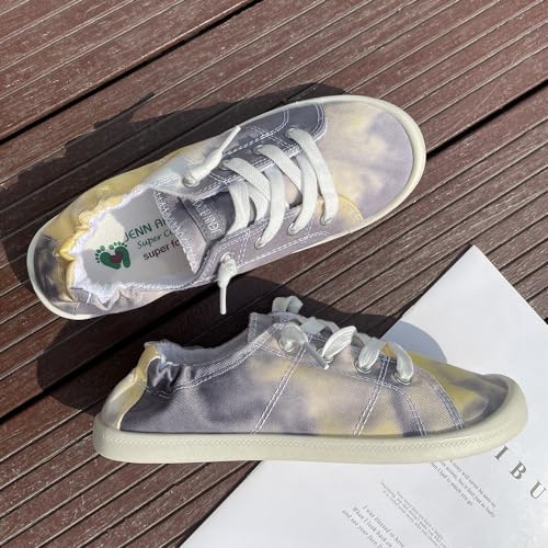 Image of JENN ARDOR Women's Low Top Canvas Slip On Sneaker Comfort Casual Shoes Walking Flats