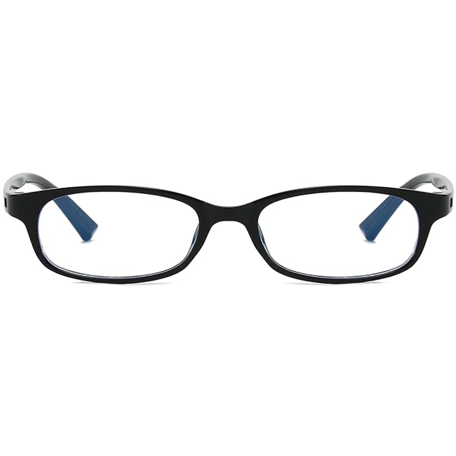 HJSTES Klare rechteckige Retro-Brille für Damen und Herren, blaues Licht, schmaler Rahmen, nicht verschreibungspflichtige Brillen
