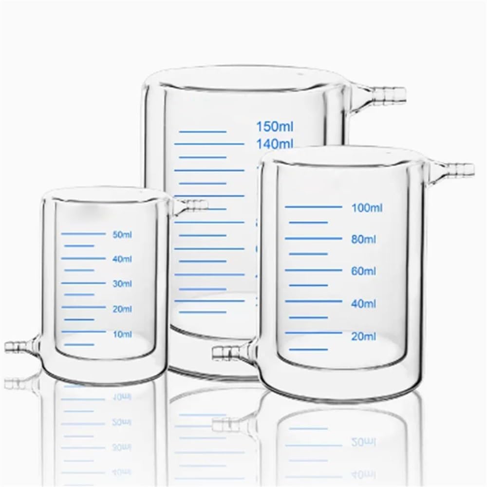 Zlewka laboratoryjna z podwójną koszulą ze szkła borokrzemowego 50/100/150/200/250/300/500/1000/2000/3000/5000 ml (2000 ml)
