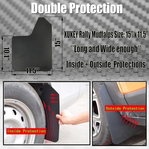 Image of XUKEY 4pcs /Set Universal Carbon Fiber Effect Mudflaps for Car Pickup SUV Van Truck Mud Flaps Splash Guards Mudguards Dirty Traps