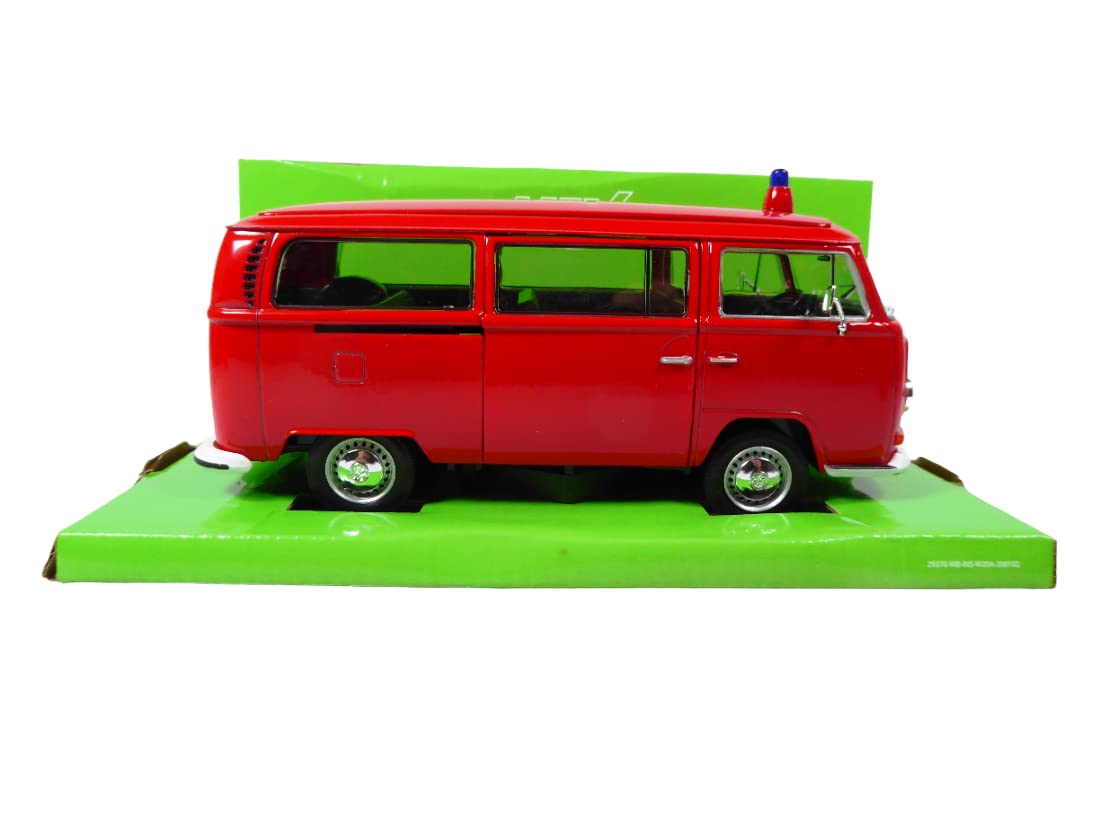 Welly 22472GF – Modellino Auto 1/24 VW T2 Bus Vigili Del Fuoco (1972) - 4